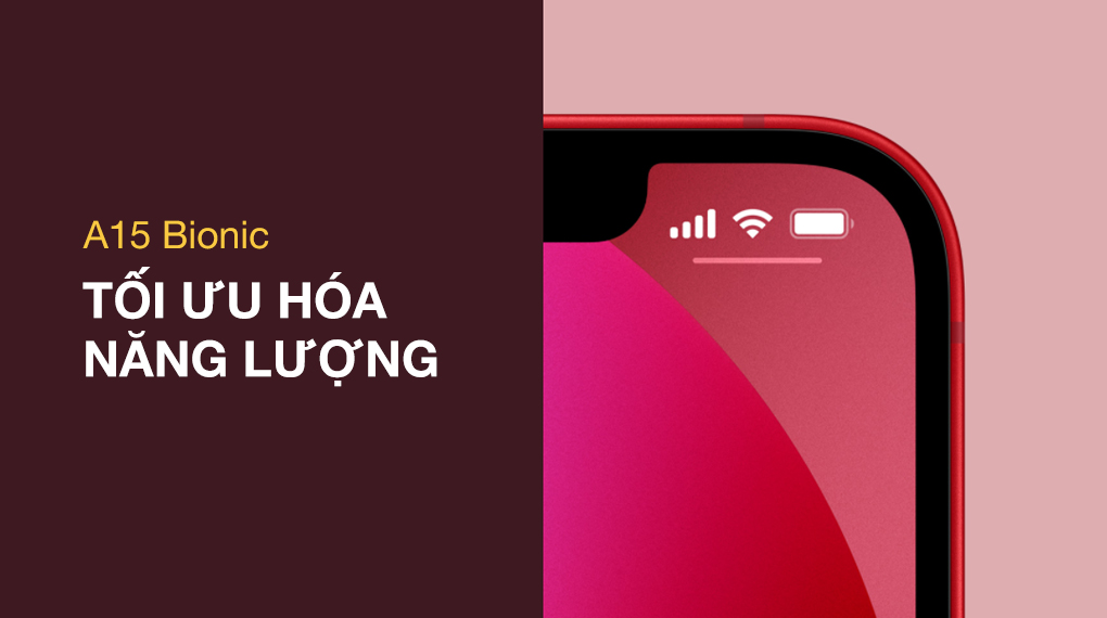 Chip A15 giúp tối ưu hóa năng lượng - iPhone 13 128GB