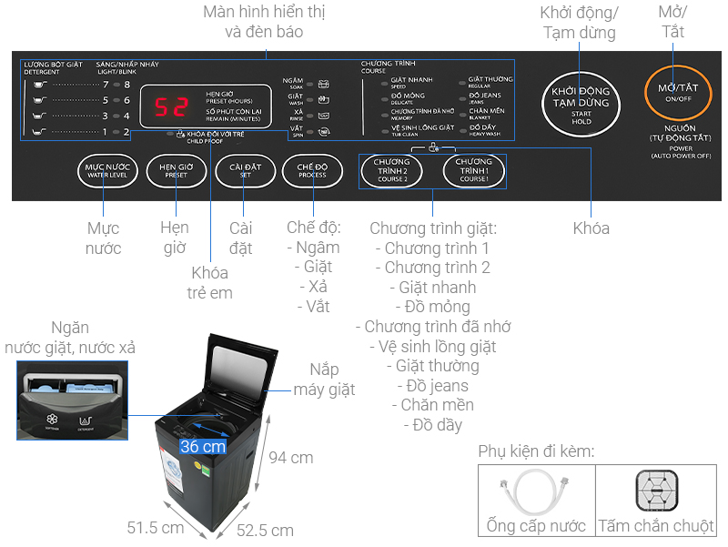 Máy giặt Toshiba 8 kg AW-M905BV(MK)