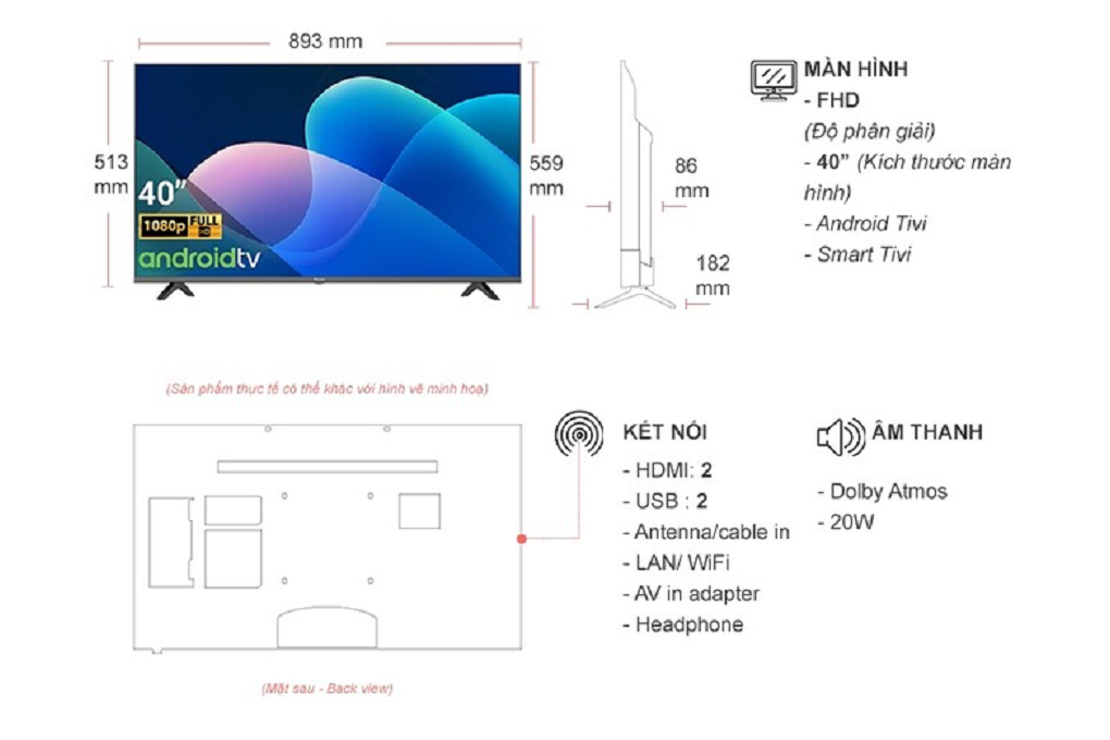 Smart Tivi Hisense Full HD 40 Inch 40A4200G