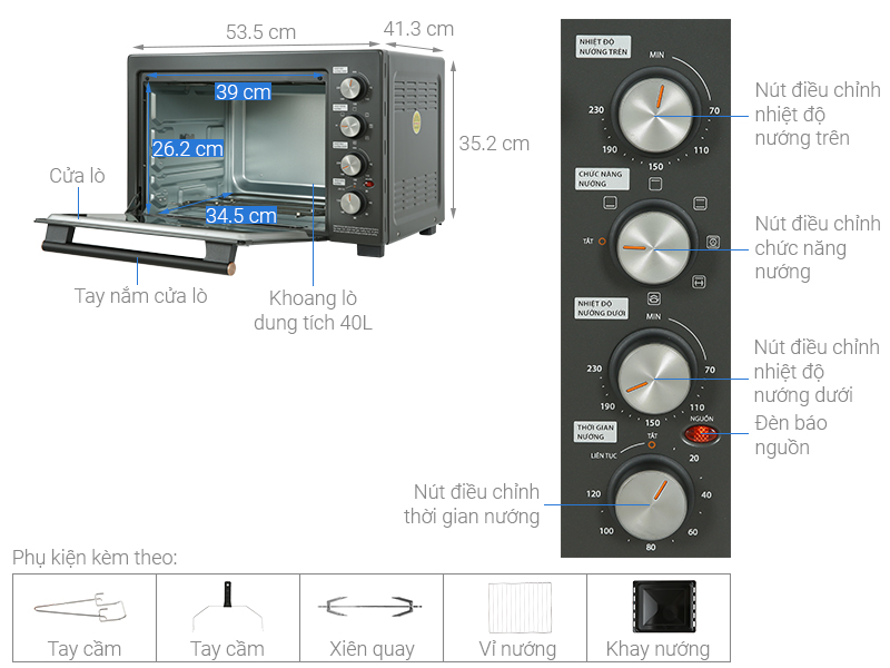 Lò nướng TOSHIBA TL-MC40EZF(GR)