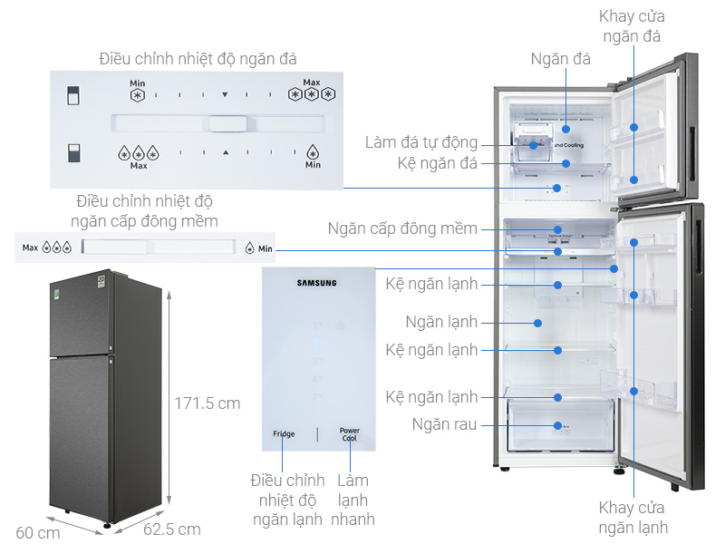 Tủ Lạnh Samsung Inverter 305 Lít RT31CG5424S9SV