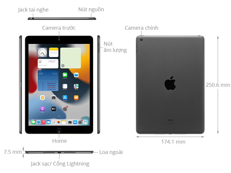 Máy tính bảng iPad 9 WiFi 64GB