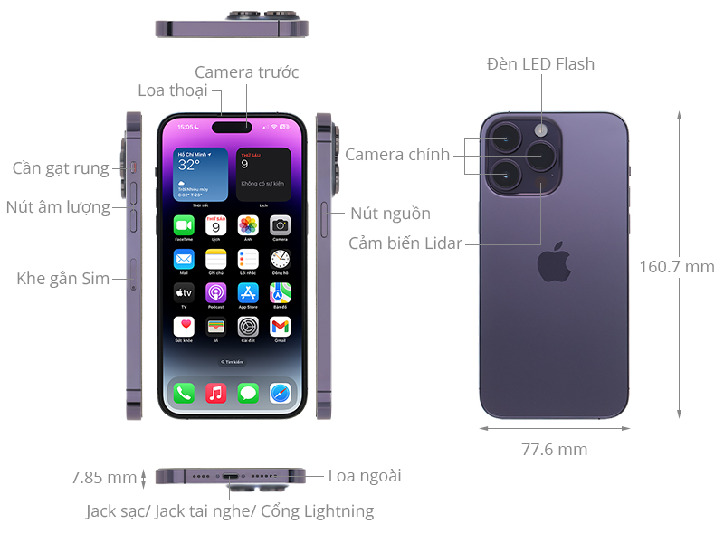 Điện thoại iPhone 14 Pro Max 128GB