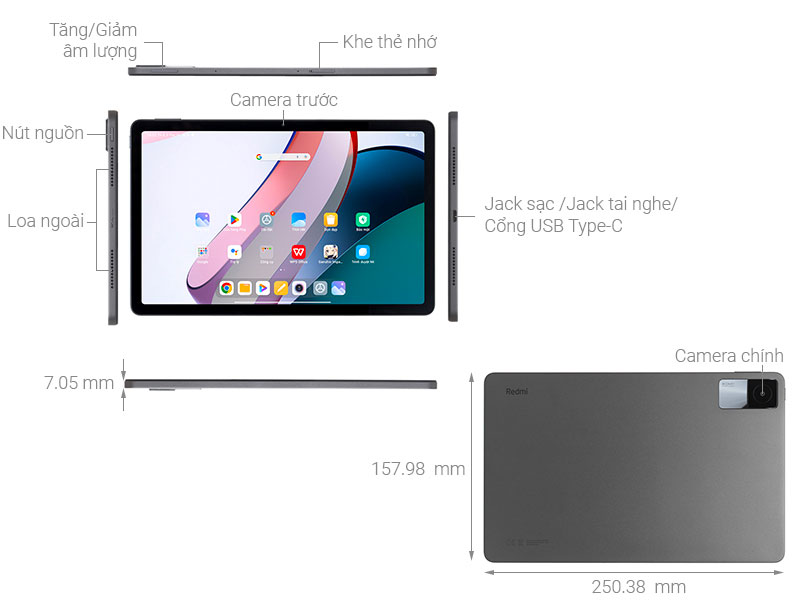 Máy tính bảng Xiaomi Redmi Pad (4GB/128GB) 