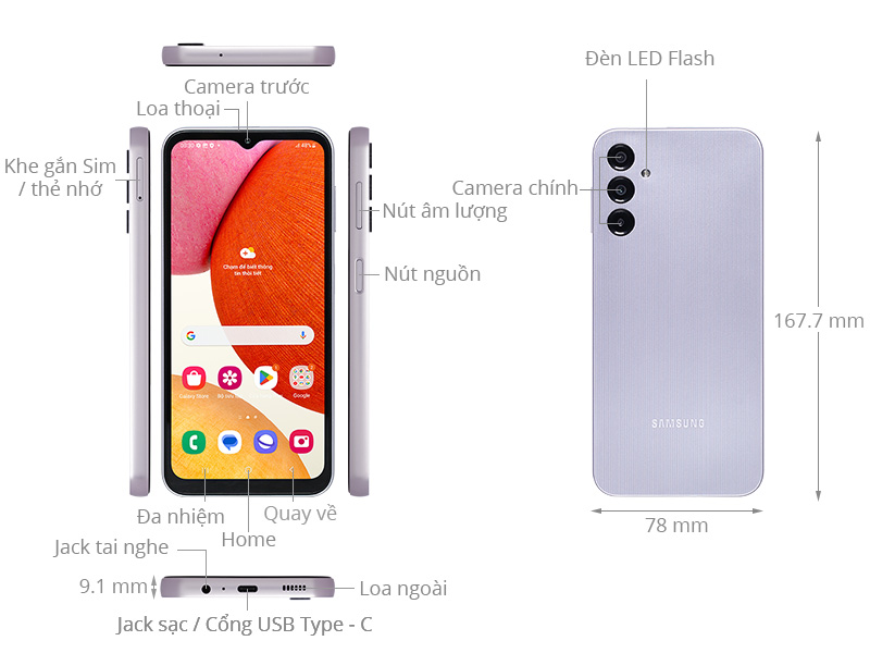 Điện thoại Samsung Galaxy A14 4GB 