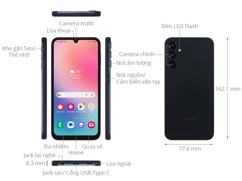 Điện thoại Samsung Galaxy A24 6GB 